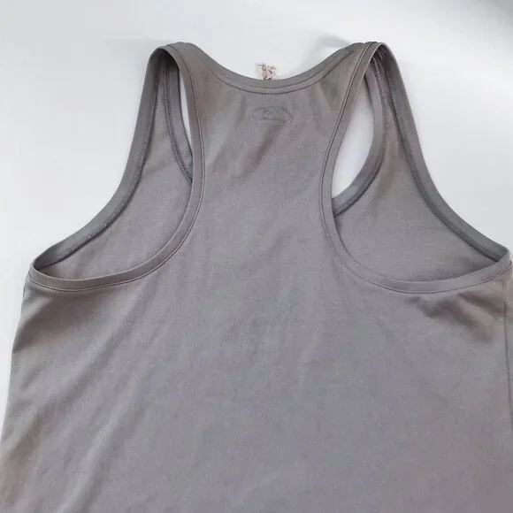 Under Armour HeatGear racer back Tank Top grey women's size L - Picture 4 of 10